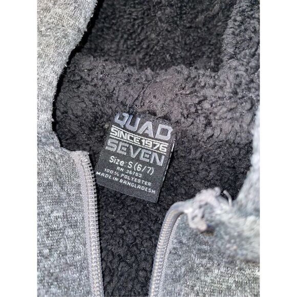 Quad Seven Kids Size Small Grey and Black Jacket - Picture 5 of 6
